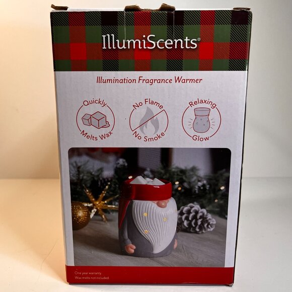 IllumiScents Christmas Gnome Ceramic Wax Warmer Fragrance Winter Holiday New - Picture 4 of 7